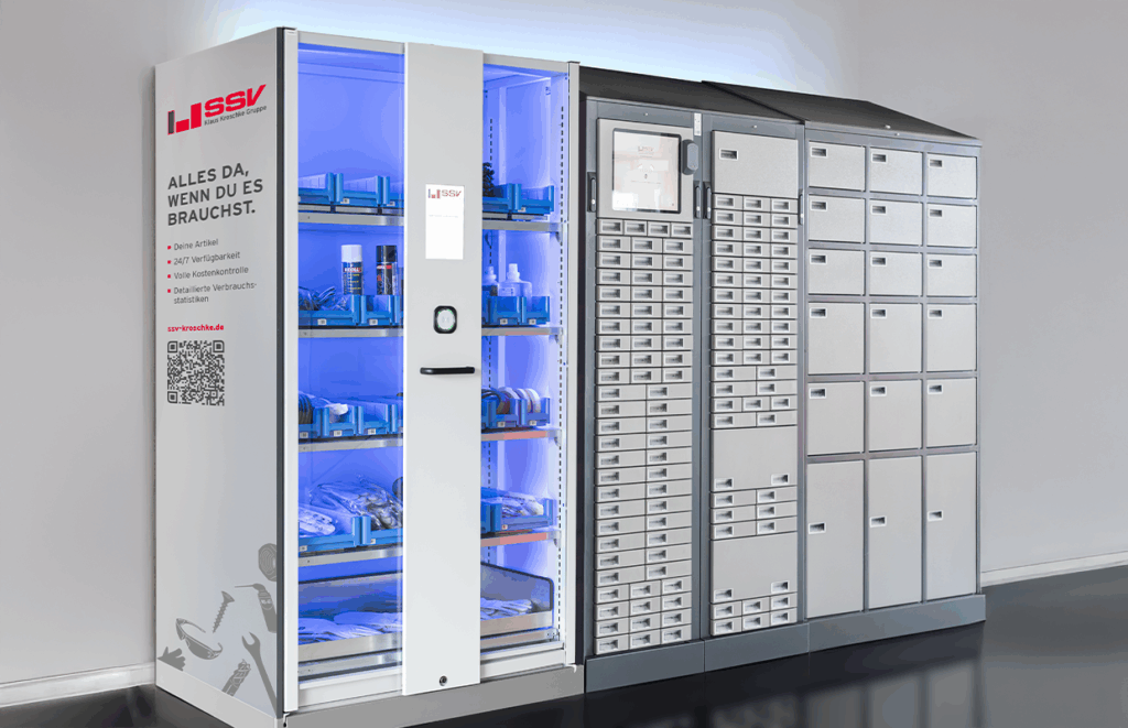 Elektronisches Ausgabesystem von SSV-Kroschke zur strukturierten Materialausgabe